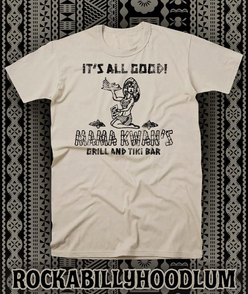 

Retro Tiki Art Tee T Shirt Mug Bar Restaurant Mama Kwans Grill 2XL