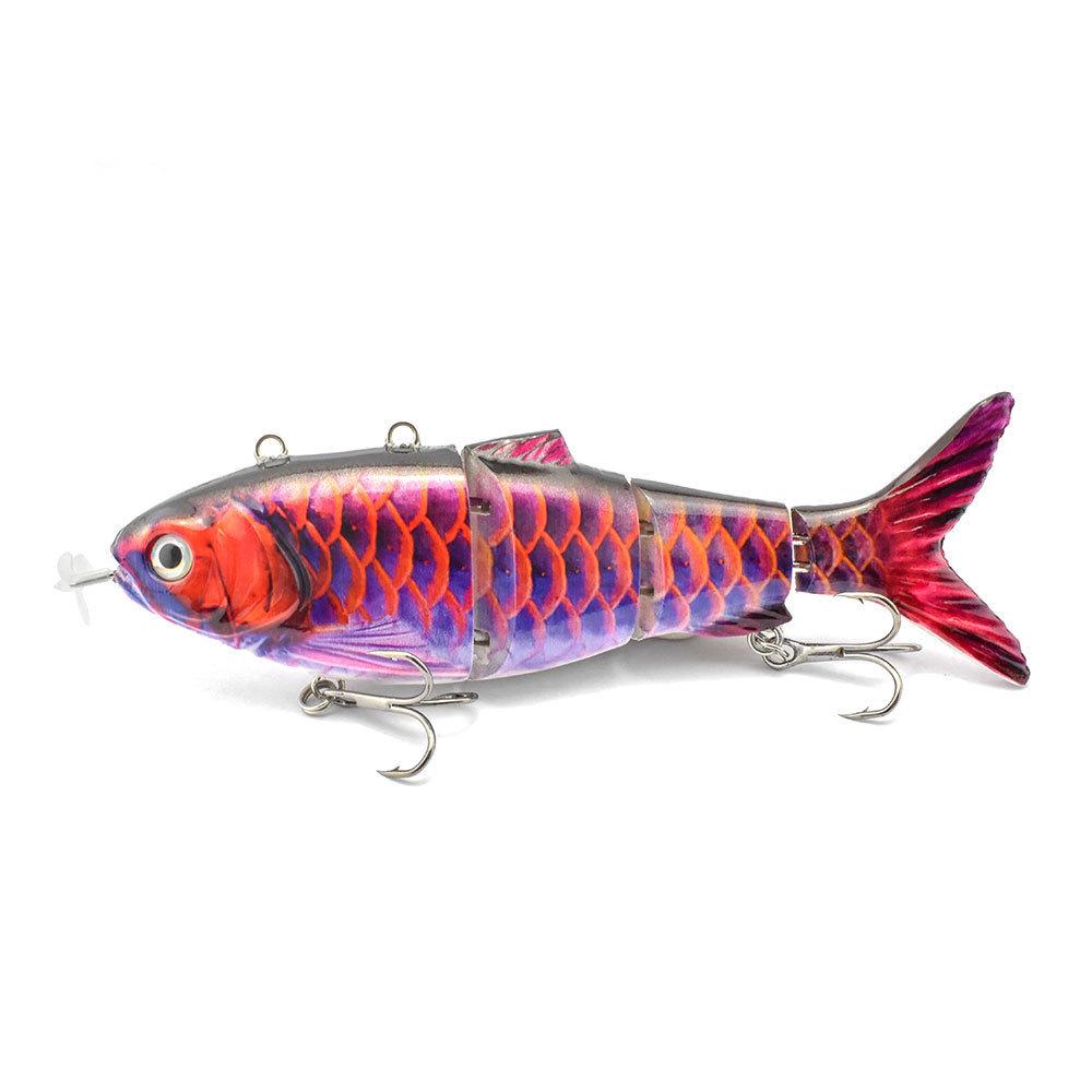 Rechargeable LED Electric Multi-Section Vibrating Fish Lure with Propeller Motor