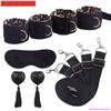 Sexuální pomůcky pro BDSM Bondage Omezení Pro dospělé S&M Fetiš Hry Set Vibrátor Pouta na ruce Kotník Postelové Hračky Sady pro