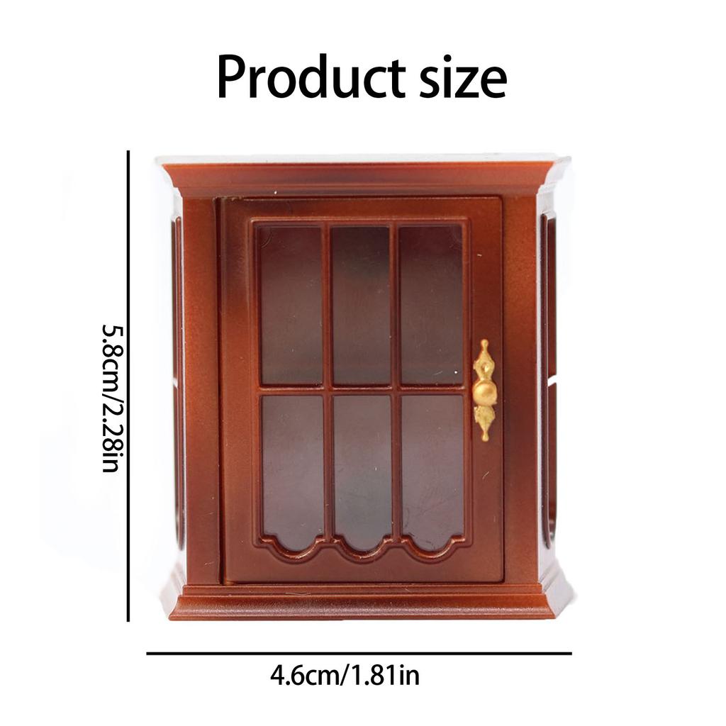 Vintage Miniature Wall Cabinet Model Figurine 1/12 Scale Furniture For Dollhouses Decoration Scene Display Decoration