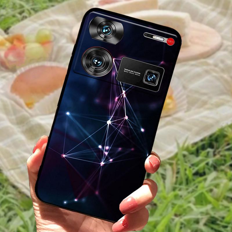 Shockproof Funda For ZTE Nubia Z60 Ultra Case Silicon Black Soft Bumper for Nubia Z60 Ultra Phone Cases Z60Ultra Cartoon Shell