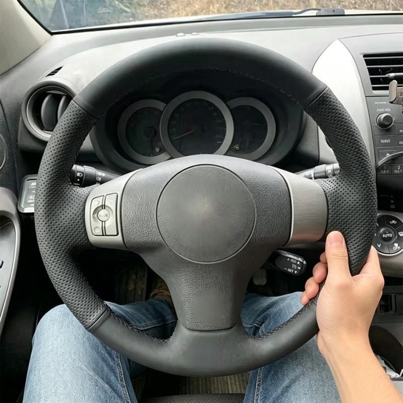 Car Accessories Hand Stitched Artificial Leather RAV4 2006-2009 Scion XB 2008 Steering Wheel Cover For Toyota Yaris Vios