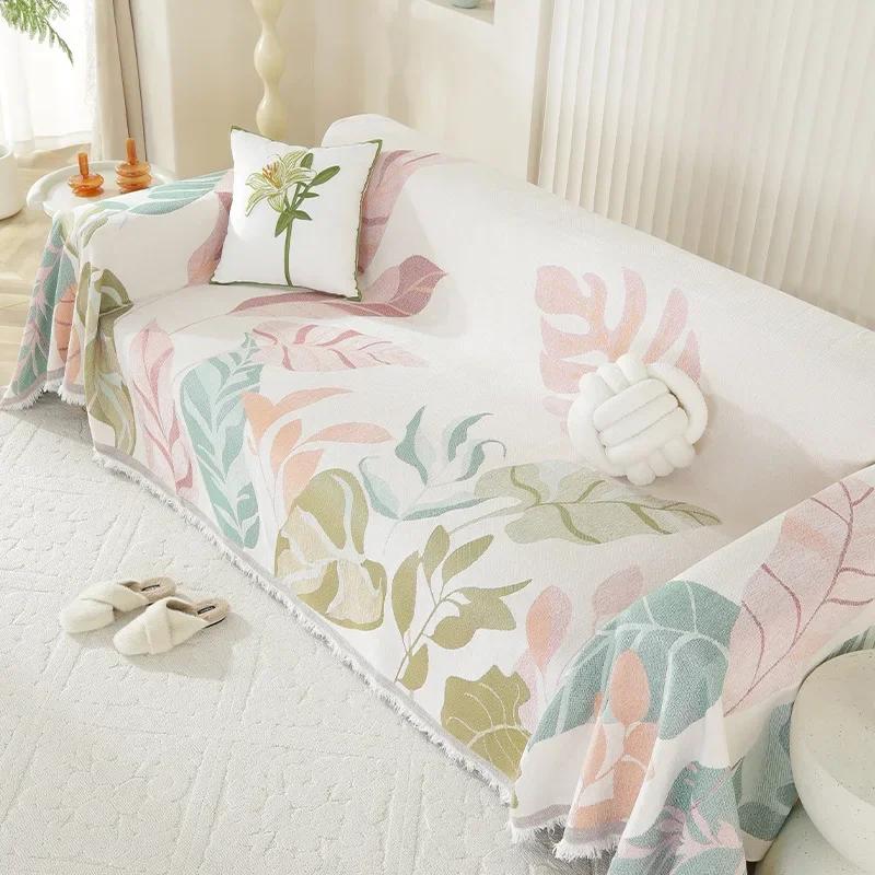 Modern And Simple New Model Chenille Sofa Blanket Four Season Universal Soft Comfortable Anti Slip Dustproof Sofa Cover Cloth