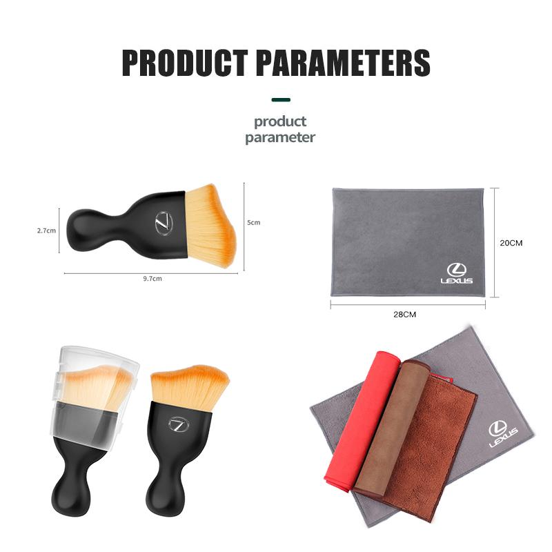 1PCS Car Wash Towels Microfiber Rag Cleaning Brush For Lexus LS LC RZ IS350 ES300 GS350 CT200h GX460 LX570 RX500h NX300 UX260 LM