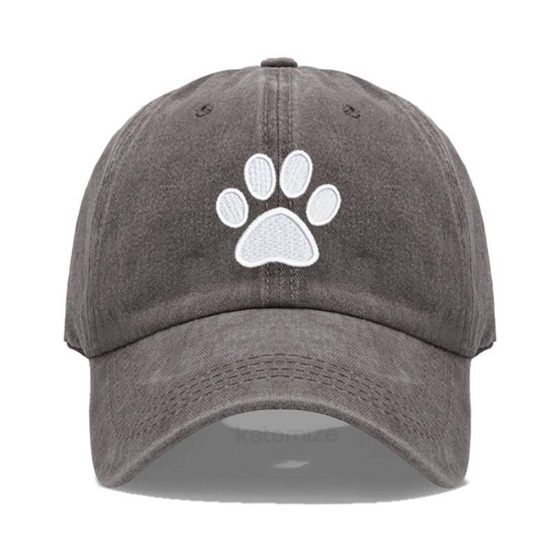 Dog Paw Vintage Washed Cotton High Quality Embroidery Dad Hat  For Men Women Baseball Cap golf caps Snapback Cap Wholesales