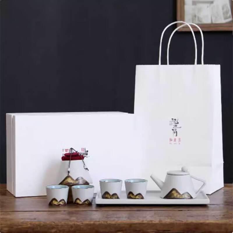 LIU Ceramic Far Mountain Teapot Tea Set
