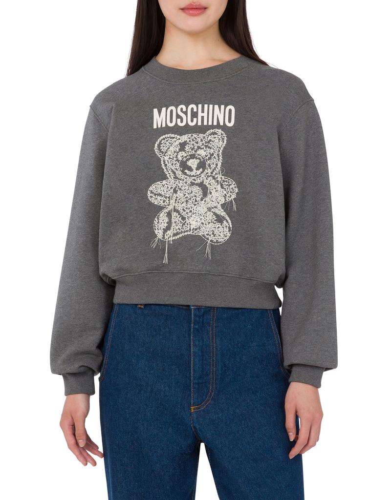 MOSCHINO Teddy Embroidered Cotton Sweatshirt