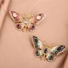 Women Enamel Butterfly Insect Pins Vintage Crystal Brooch for Lady Jewelry Clothing Badges Corsage