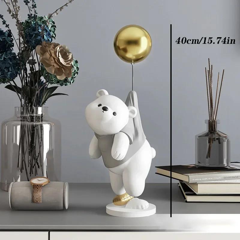 Home Decor Creative Dog Bear Sculptures Balloon Puppy Statues Home Decorative Ornament Figurine For TV Cabinet Living Room Decor