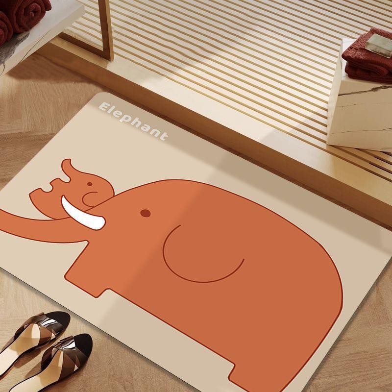 

Коврик для унитаза с рисунком диатомовой грязи, впитывающий коврик, современный простой коврик для ног, нескользящий и грязный коврик для ванной комнаты 40 * 60CM [Crystal Fleece]