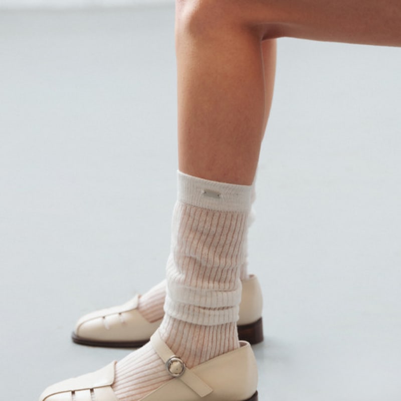 THETIS SEE-THROUGH KNEE SOCKS_TT3S706IV