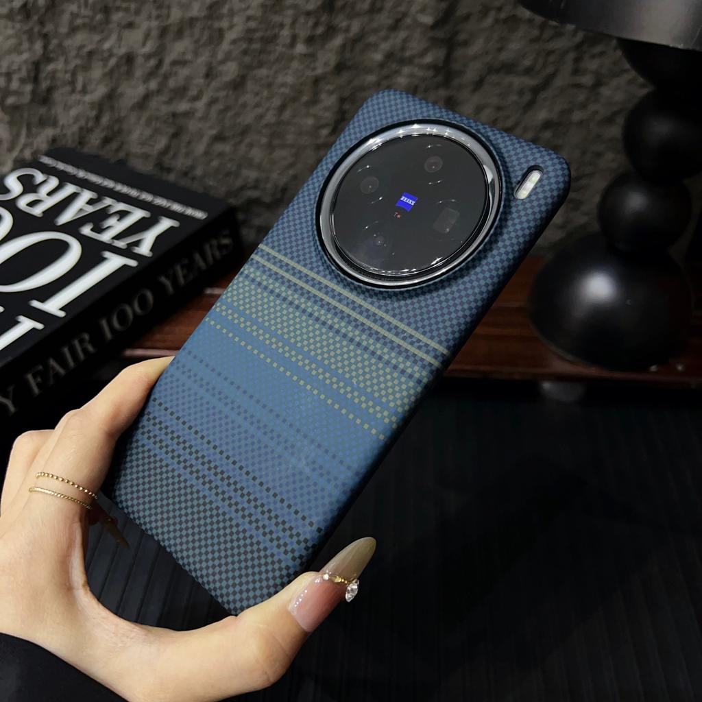 Applicable To VIVOX111pro Kevlar Pattern Mobile Phone Case X111 Half Pack Carbon Fiber Pattern Anti-drop Magnetic Protective Cover