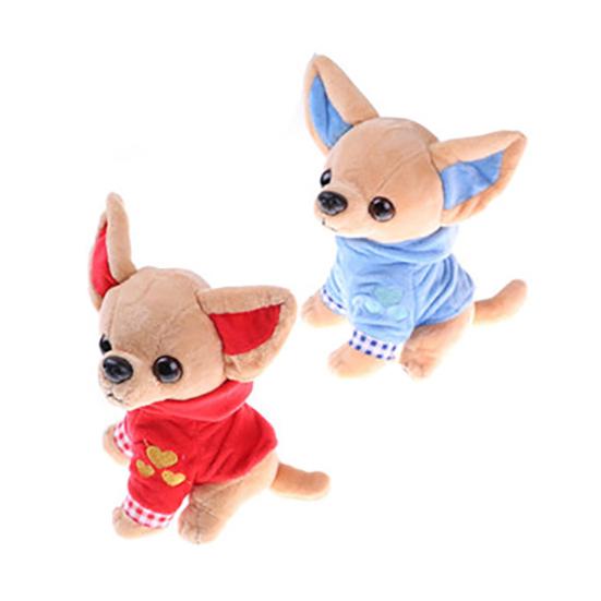 17cm Cute Mini Chihuahua Dog Plush Toy Soft Stuffed Animal Doll Birthday Gift