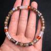 Colorful Silk-Wrapped Agate Spacer Beads Bracelet - Thick Straight Cut, Single Strand DIY Cultural Accessories