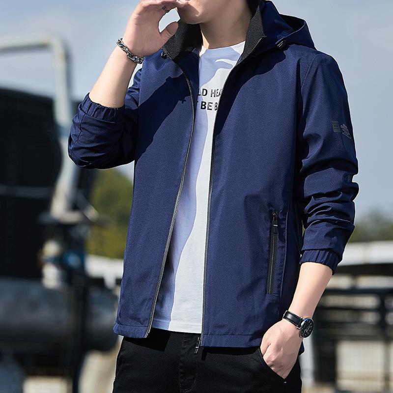 Coat Men's Spring and Autumn New Men's Casual Windproof Hooded Jacket Men's Loose Upper Clothes Boys