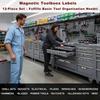 PVC Magnetic Toolbox Labels Easy Identification Tool Box Labels New Reusable Tags  General Tool Box
