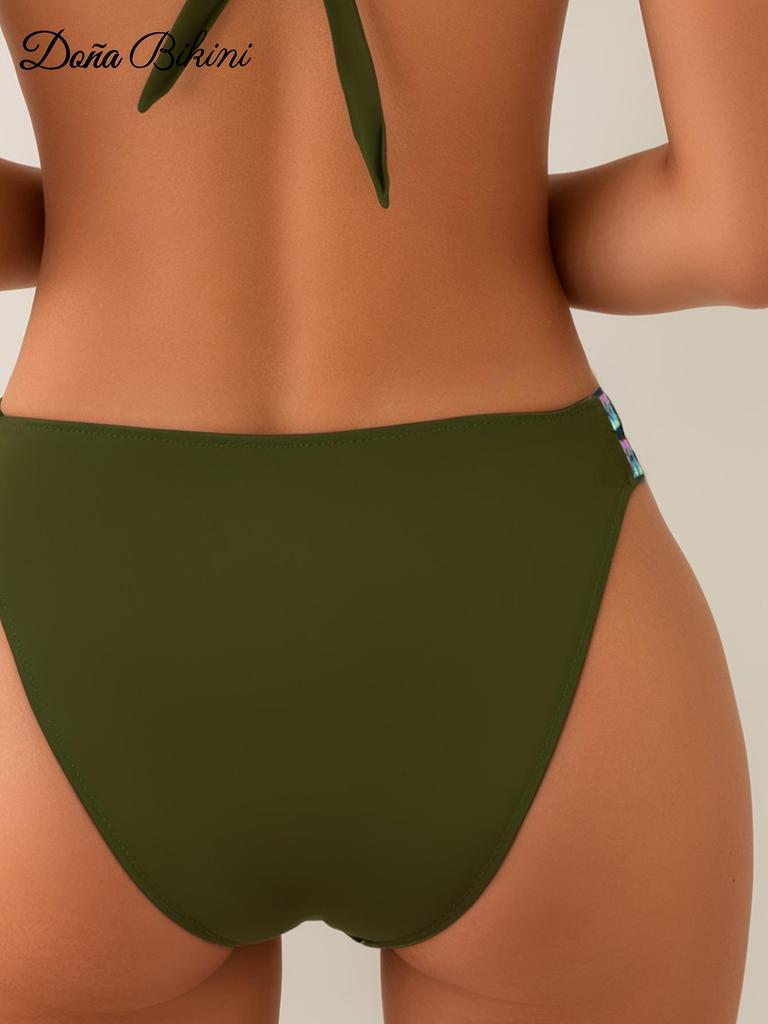 2025 Modern Cross-back Hard Cup Bikini: European & American Style Sexy Split Swimwear