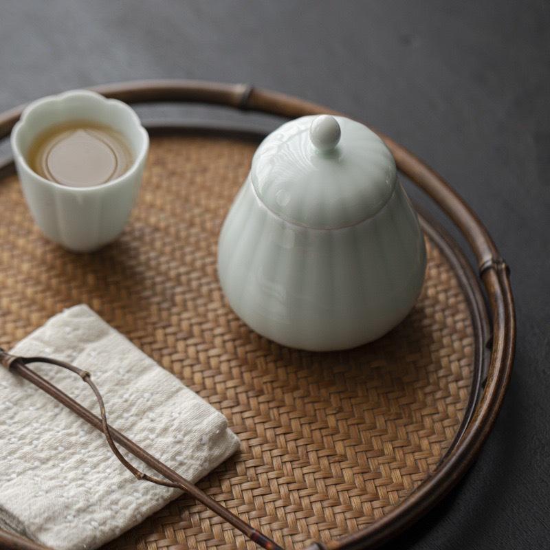 Creative Small Tea Jar household ceramic moisture-proof tea storage jar Small portable tea storage sealed jars Teaware Caddies