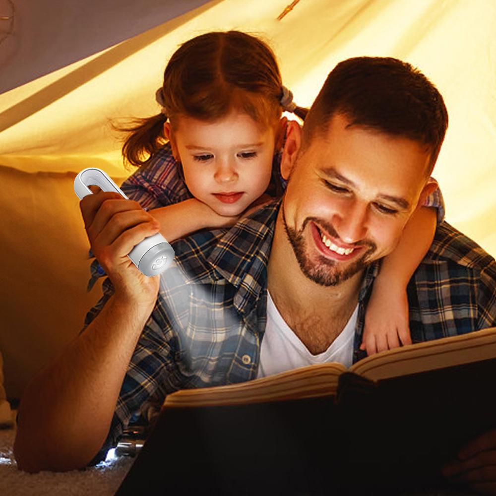 Rechargeable Motion Sensor Camping Light 2-in-1 Portable Flashlight LED Night Light Dimmable Outdoor Camping Tents Bedroom