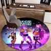 1pc KPOP Demon Hunters Anime Cartoon Design Round Carpet  Office Chair Mat, NonSlip Rug for Home Decor, Living Room, Bedroom