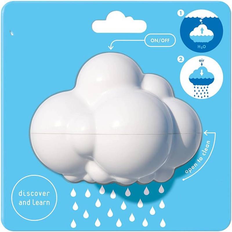 Juguete de Nube para Ducha de Bebé con Efecto de Lluvia para el Baño y Juego Sensorial