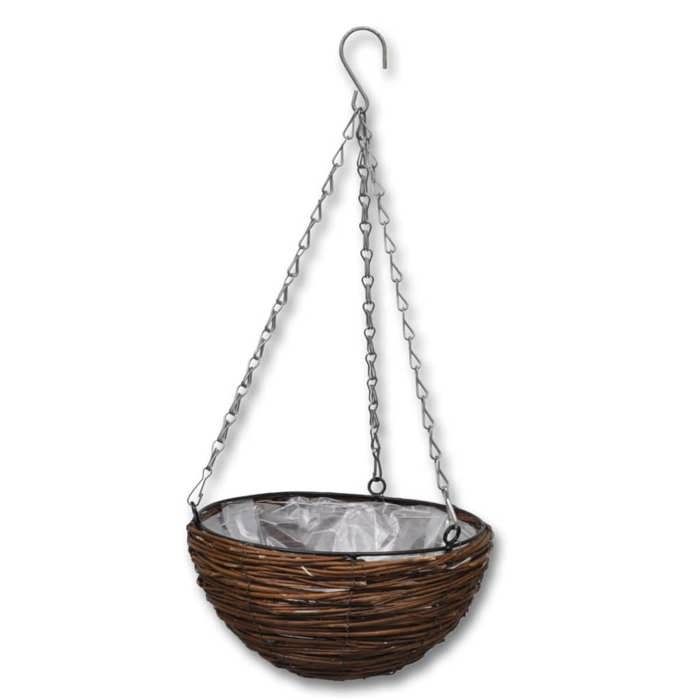 Hangmand - Set van 4 rond - 25 x 13 cm - Lekvrije plastic bodem - Metalen ketting en frame