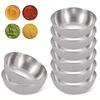 8 Stück/Set Gold Edelstahl Goldene Saucenschalen Vorspeisen Gewürz Servierschalen Sets Tablett Gewürzplatten Küchengeschirr