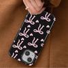 Coque de téléphone Rose Mignonne Cœur Nœud pour Apple iPhone 17 XS XR 13 Plus 15 16 Pro Max 14 16e 12 Air 11 Housse Souple Capa