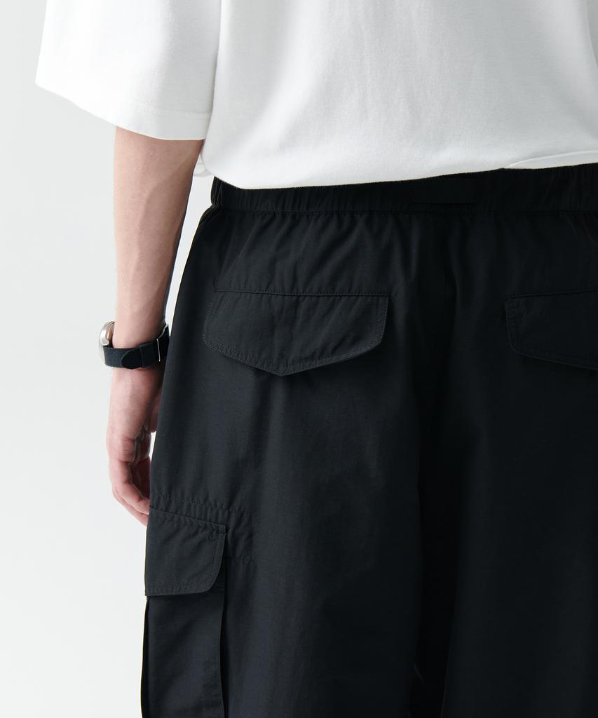 MUSINSA STANDARD [City Leisure] Np Wide Belted Cargo Pants [Black]