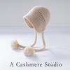 Customized autumn and winter cashmere thickened knitted warm braid hairball men's and women's cashmere caps