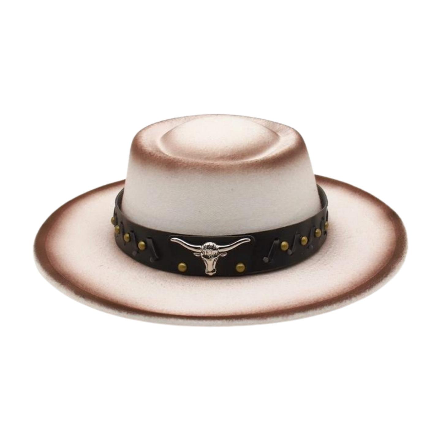

Tibetan Woolen Minority Style Top Hat Women S Flat Top Hat Flat Brim Jazz Gentleman S Hat one size [m convex dome]