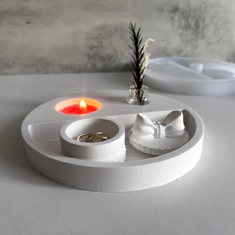 Reusable Round Sturdy Silicone Mould Home Accessory Decoration for Customes Candle Creation Perfect for Gifts