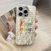 Colorful motivational paper phone case for funda iphone for iphone 17 pro max cover glass for iPhone 17 16 15 14 13 pm Pro Plus