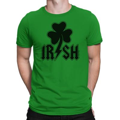 IRISH Mens  T-Shirt Ireland St Patricks Day Paddy Leprechaun Rock Band
