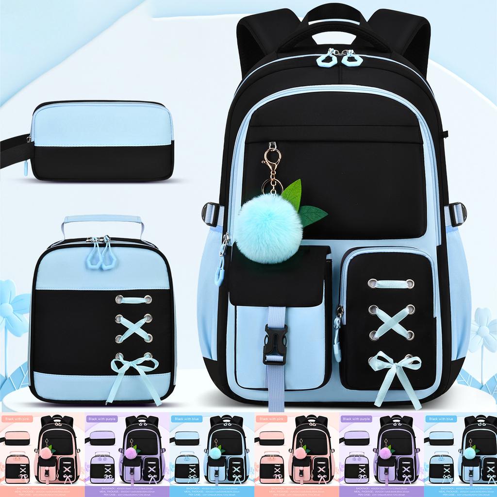 Set Zaino 3 Pezzi Zaino Grande Capacità per Laptop Zaino Casual da Viaggio per Uomini Donne