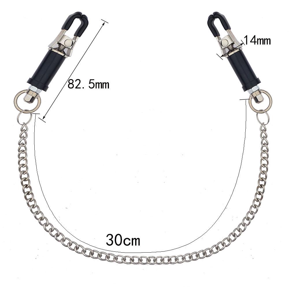 New Sex Breast Nipple Clamp Clips Silver Gold Purple Chain Nipple Clip Shaking Clamps Stimulate Clip Sex Slaves Adult Sex