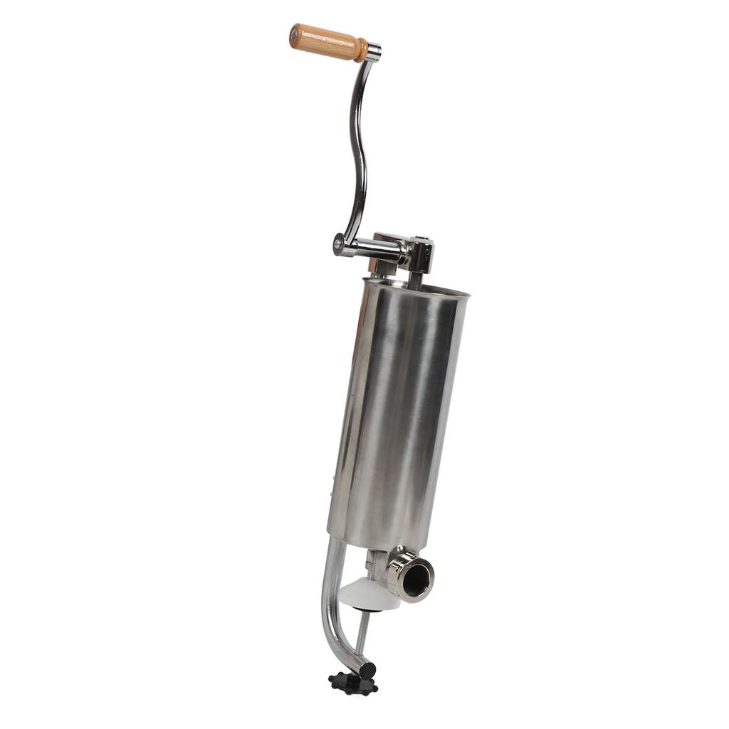 Sausage Stuffer 3L Stainless Steel Vertical Manual Meat Filling Machine with 4 Stuffing Tubes for Home