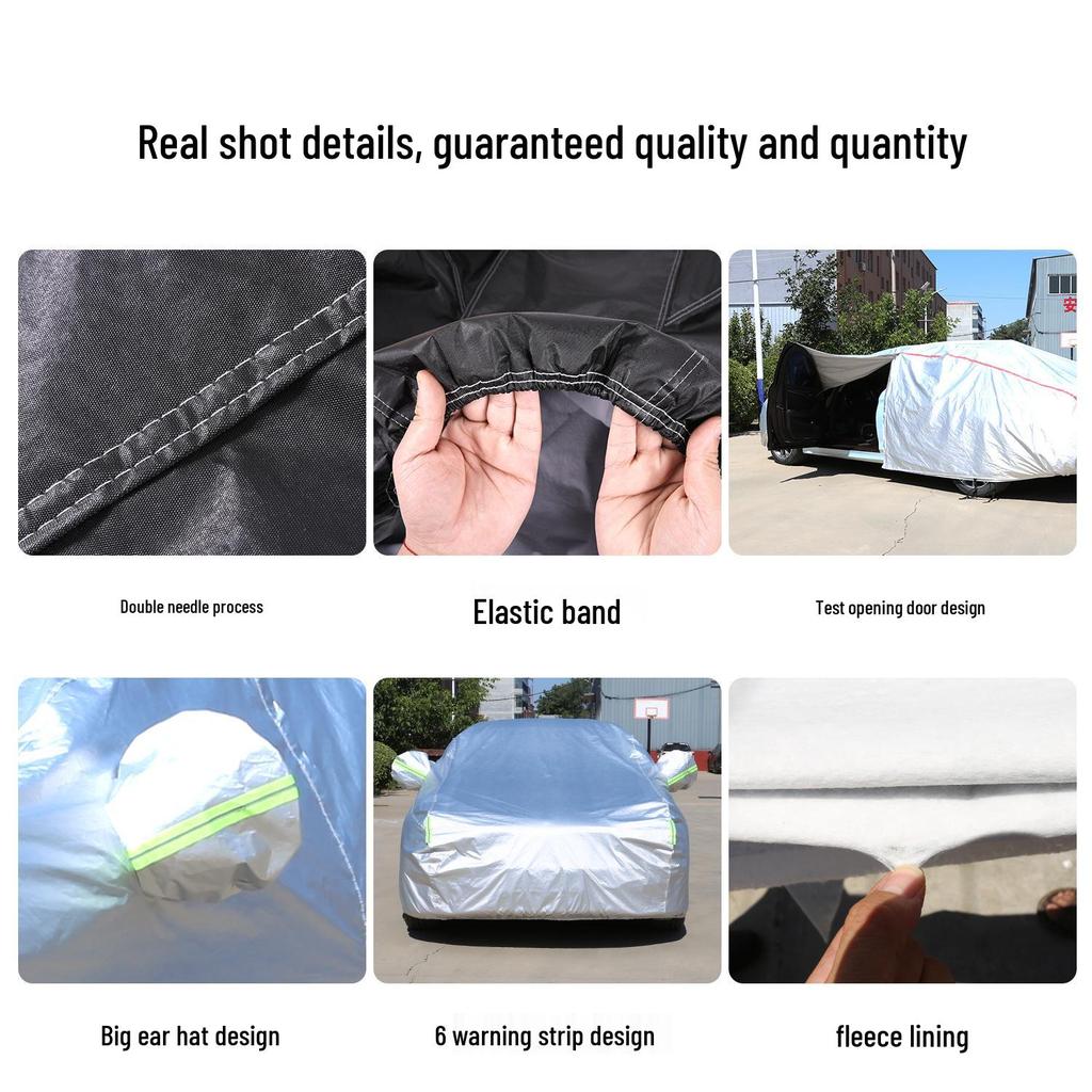 Oxford Cloth Car Cover: Full UV Rain Protection, Extra Thick with Cotton Lining, Hailproof