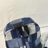Student Schoolbag Contrast Color Women's Denim Backpack Large Capacity Backpack