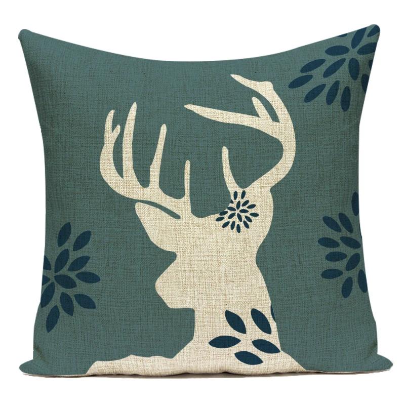 Geometric Home Pillowcase Animal Deer Car Nordic Home Decor Room Decoration Colorful Throw Pillows Custom Print Cushion Cover