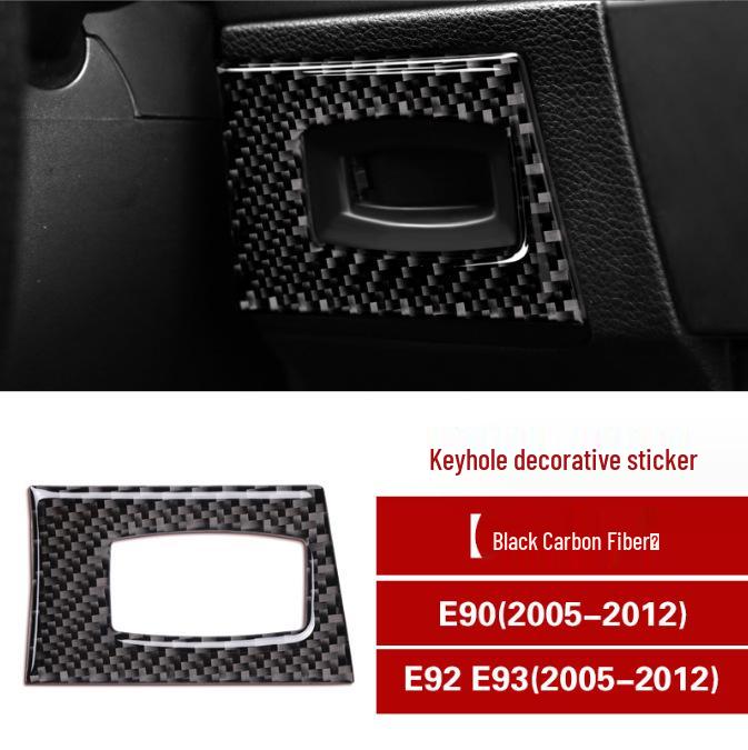 

Наклейка на отверстие для ключа из углеродного волокна для BMW E90 3 серии - Панель кнопки запуска для интерьера E92/E93