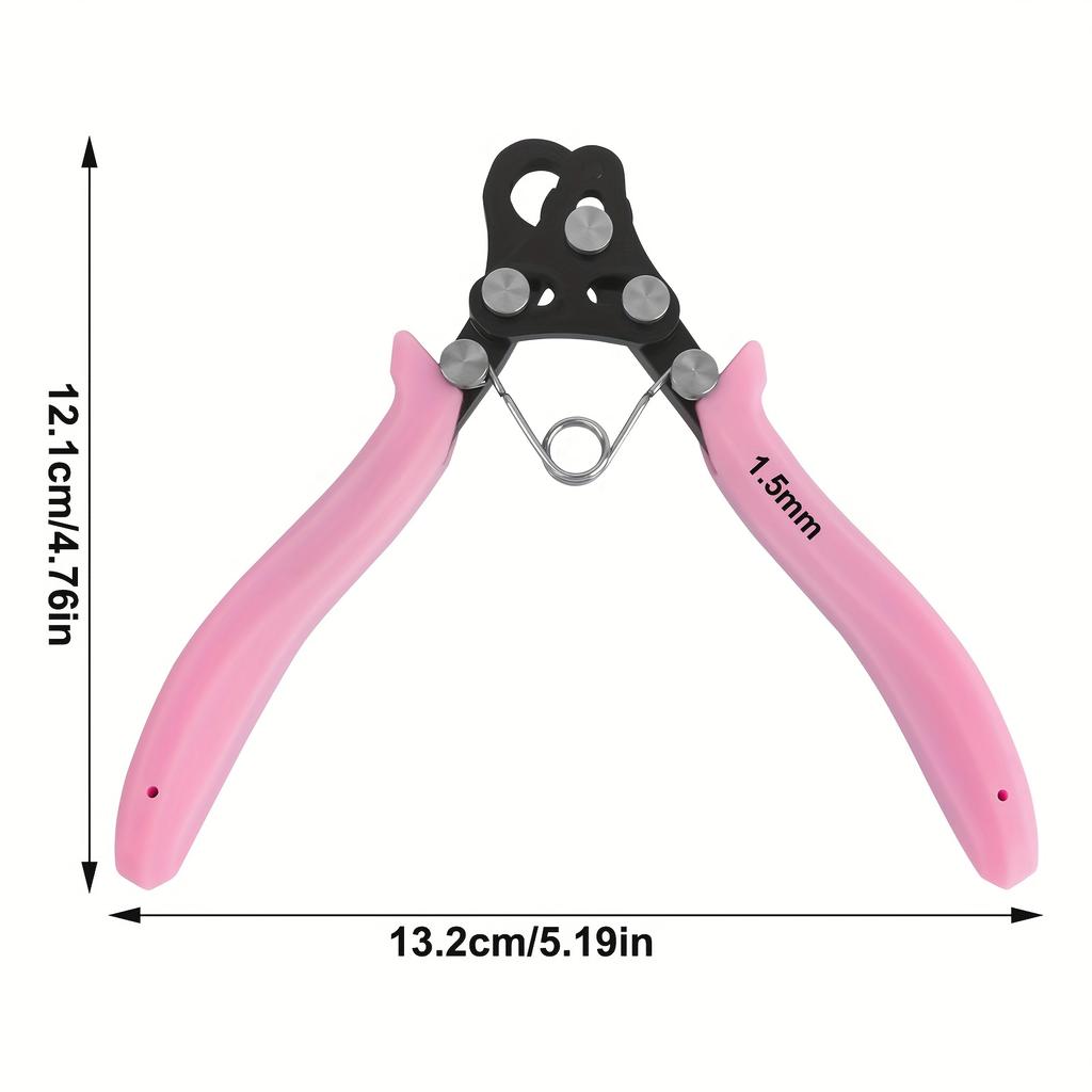 1 Pack Pink Metal Wire Looping Pliers -1.5mm/2.25mm/3mm, DIY Jewelry Making, Earring Studs, Copper Wire Bending Tool