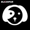 BLKUOPAR Flower Dog Car Stickers Sunscreen Personality Decals JDM Accessories Scratch-Proof Laptop Waterproof Vinyl Anime Decor