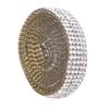 Fita de Acabamento com Strass de 5 Fileiras 1m Corrente de Cristal Hot Fix Acessórios de Vestuário Decoração(Prata )