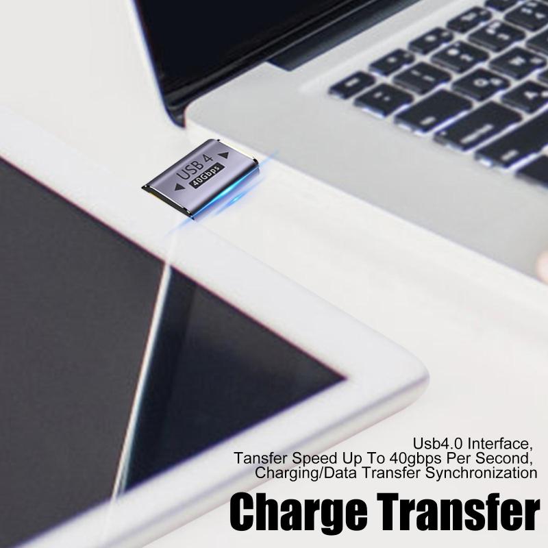 100w Usb C Adapter Type-C Male To Female Support 8k 60hz Video Output 40gbps Data Transfer Straight