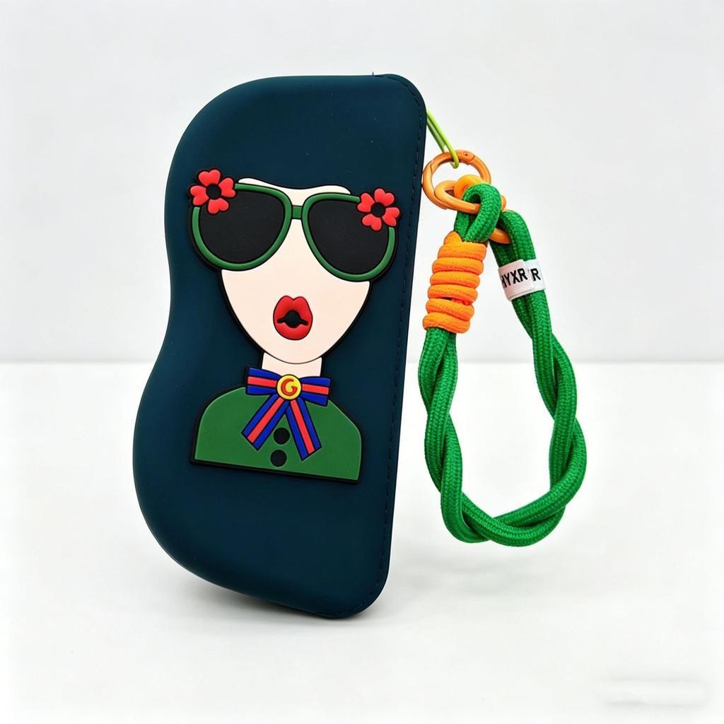 1Pc New Silicone Glasses Bag Portable Fashion DIY Sunglasses Sunglasses Protection Glasses Case Hanging Bag Glasses Bag