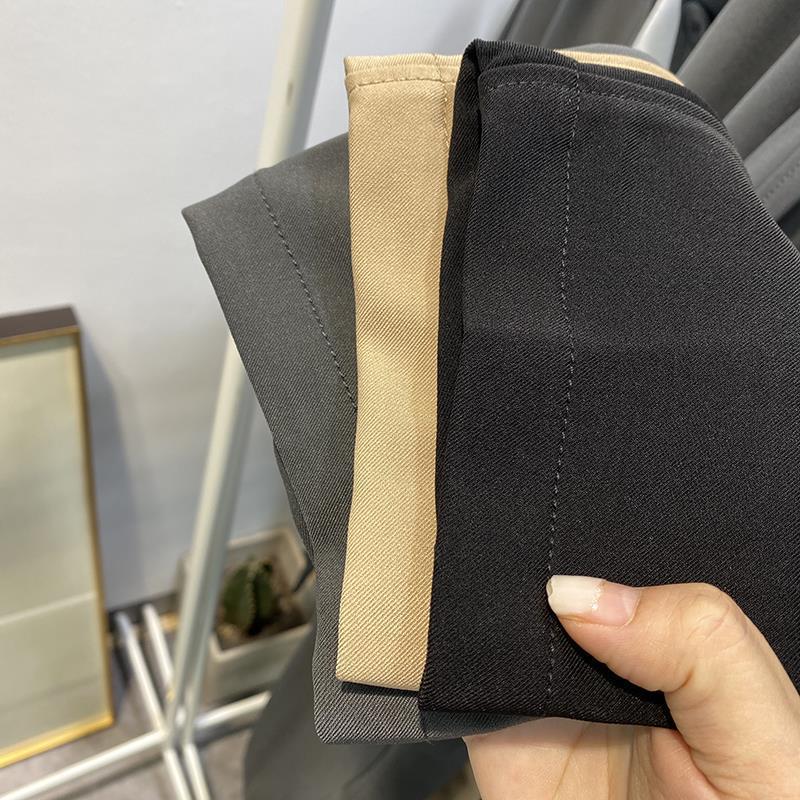 Petite Women's Korean Style Loose Casual Mid-Length Trench Coat