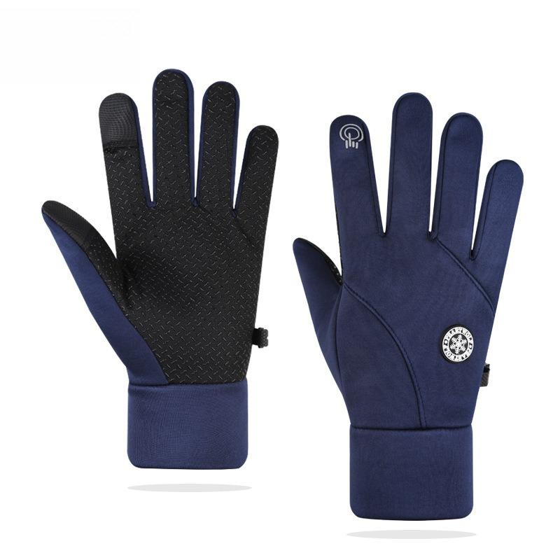 New Cycling Warm Gloves for Men's Autumn and Winter Cycling Touch Screen Non-slip Going Out Thickened Windproof Gloves