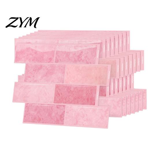 Easy To Clean Backsplash Tiles 8PCS Faux Brick Wall Stickers, Waterproof Adhesive Mosaic Decals, Moisture-proof Removable Film Peel And Stick