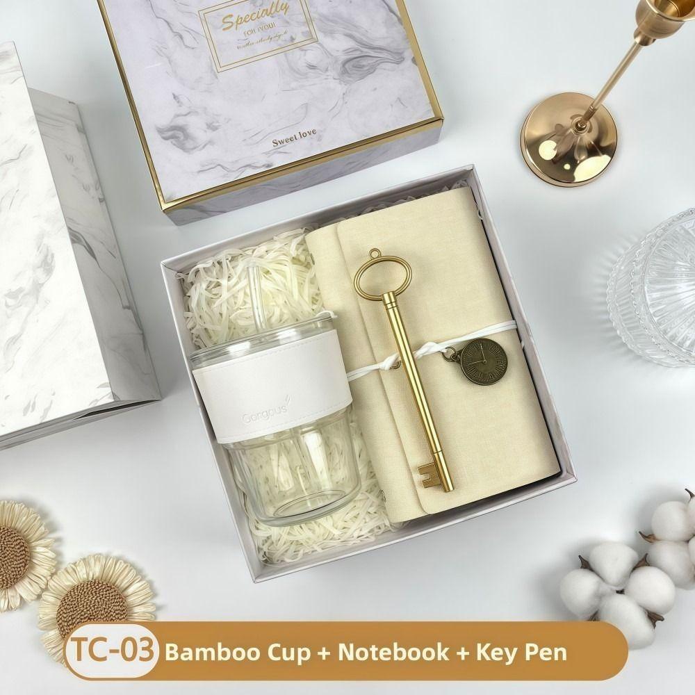 3IN1 Souvenir Gift Set Fan/Towel/Cup with Paper Bag Practical Gift Sets Stylish Design Luxury Gift Box Set Personalized Gifts